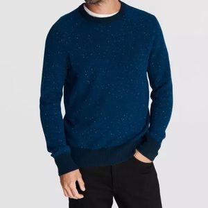 Rag & Bone Cashmere Crewneck Pullover Sweater in Navy Blue Size M